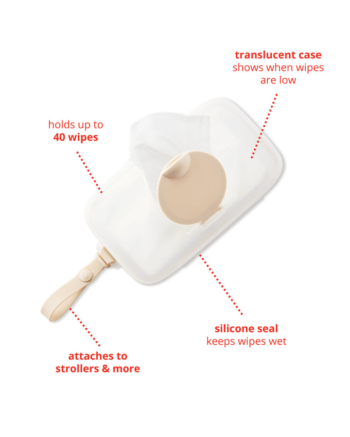 Skip Hop Grab & Go Snug Seal Wipes Case - Oat