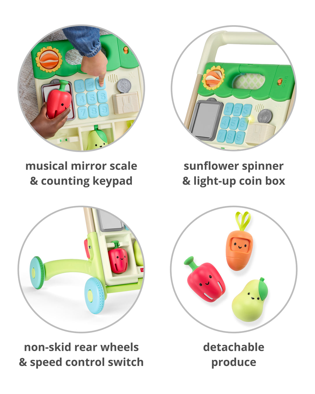 SKIP HOP FARMSTAND GROW ALONG 5-IN-1 ACTIVITY WALKER