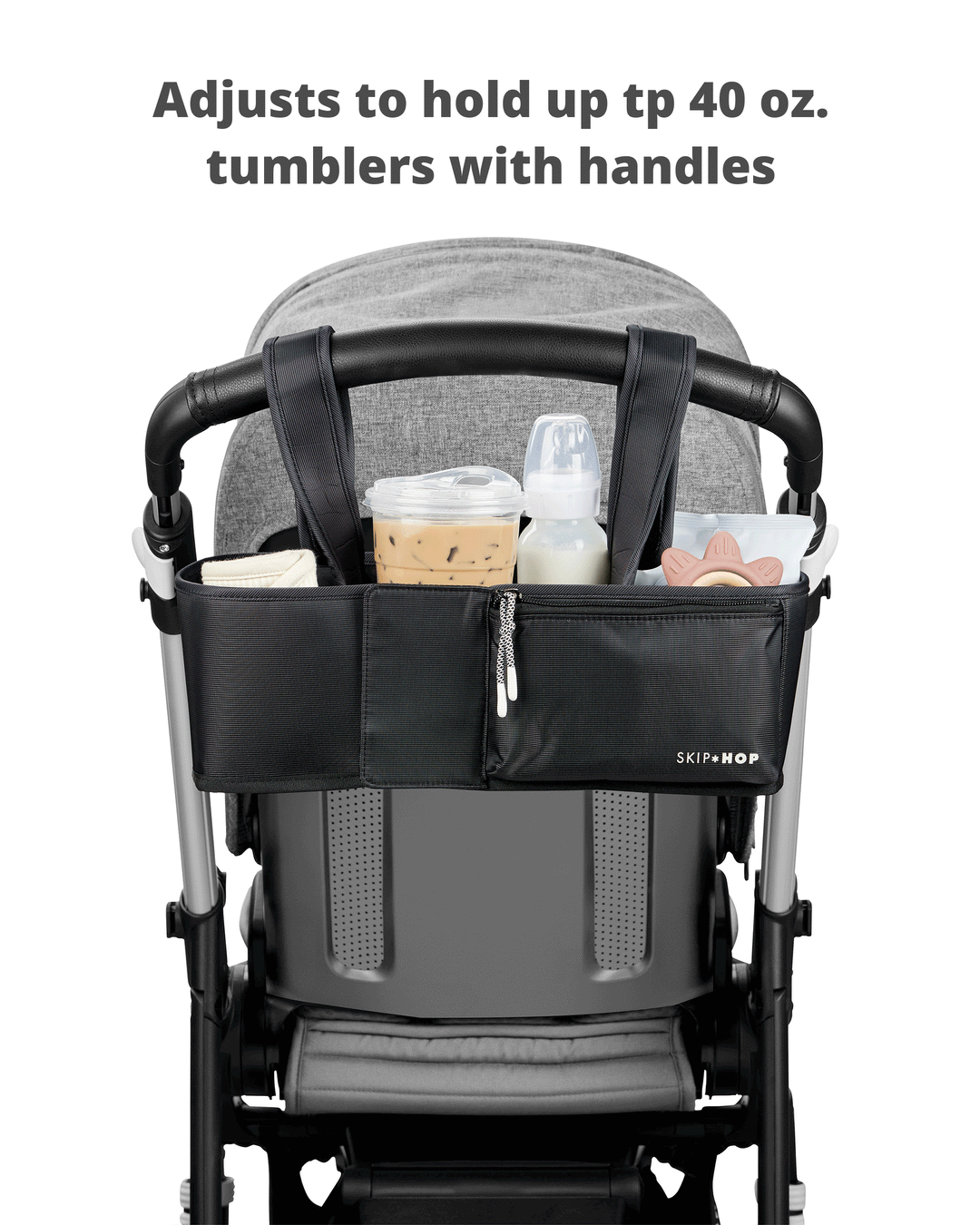 SKIP HOP ULTIMATE STROLLER ORGANISER - BLACK