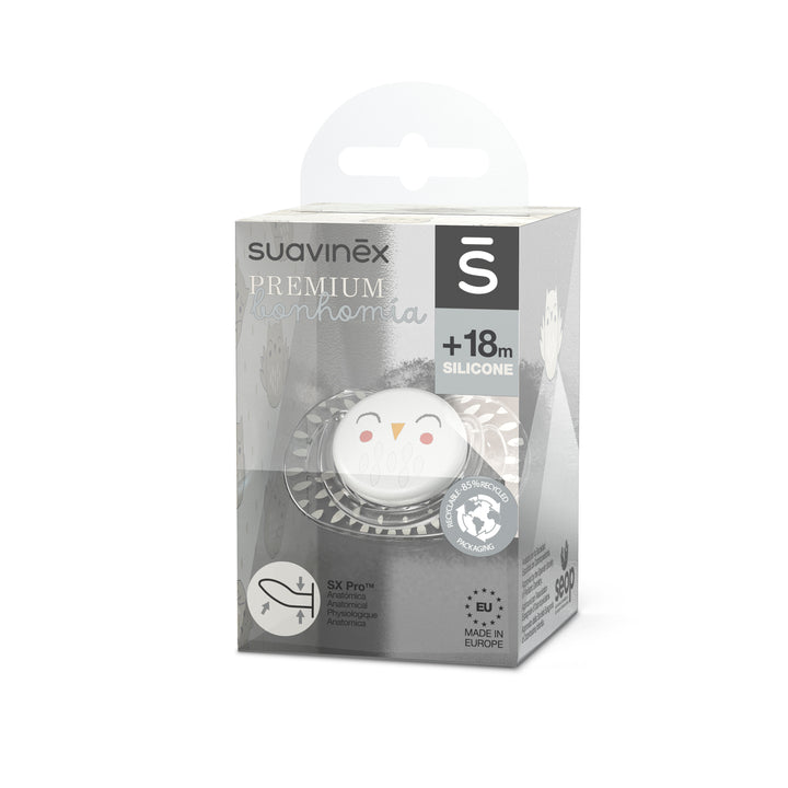 Suavinex Bonhomia Soother with SX Pro Anatomical Teat 18M+ - Feather Beige