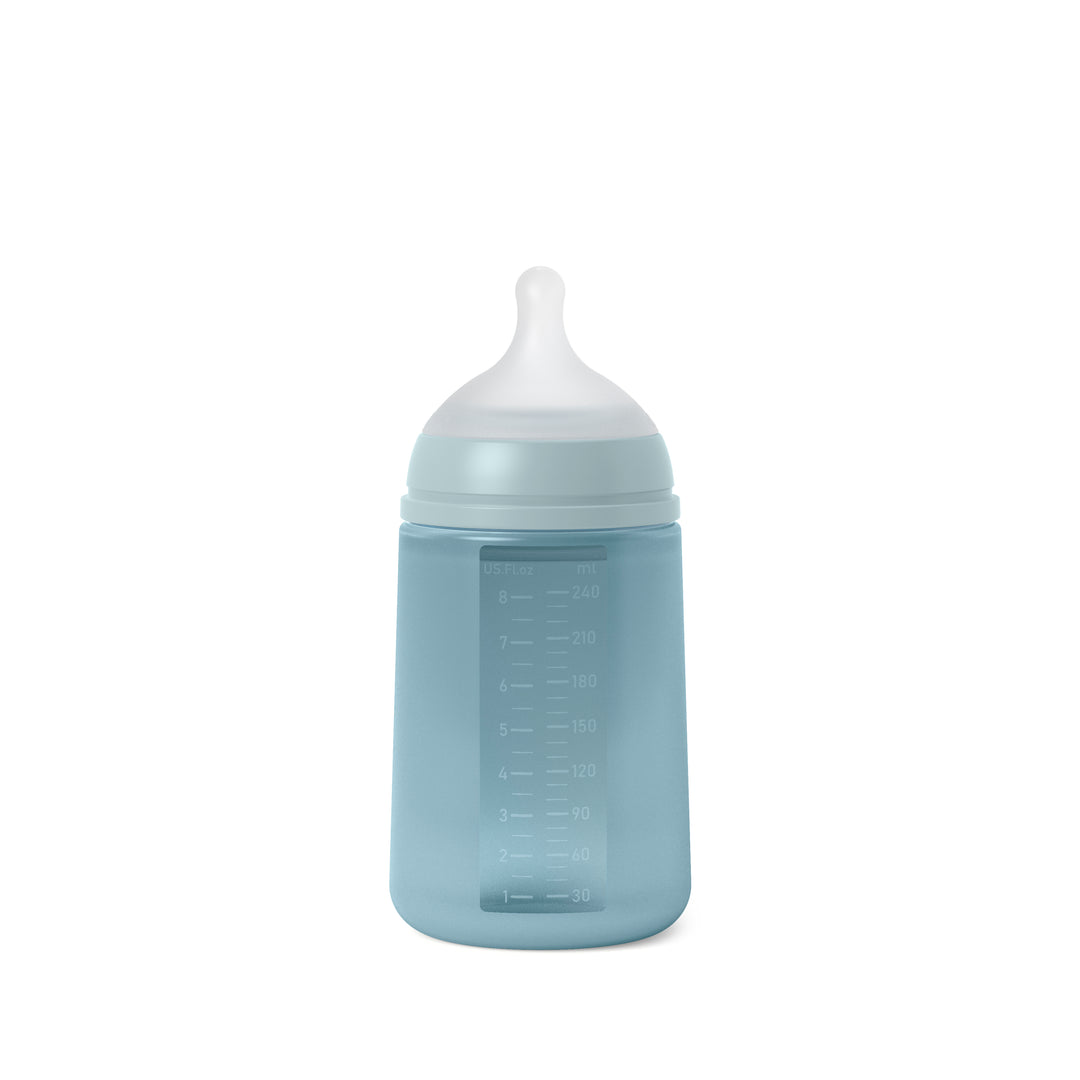 Suavinex 240ml All Silicone Bottle - Blue