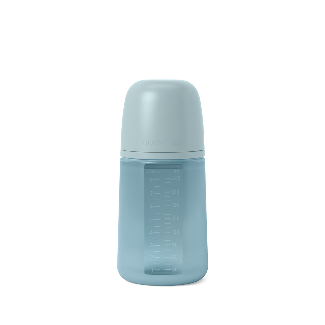 Suavinex 240ml All Silicone Bottle - Blue