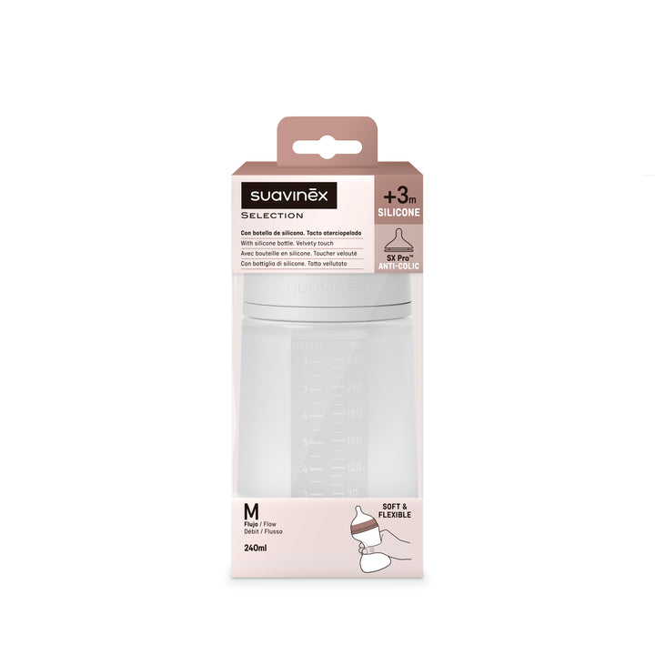 Suavinex 240ml All Silicone Bottle - Transparent