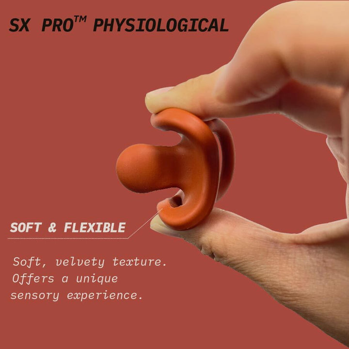 Suavinex Smoothie Ultra Light All Silicone Soother with SX Pro Physiological Teat 0-6M - Color Essence Brick Red