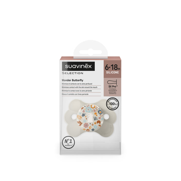Suavinex Wonderland Butterfly SX Pro Soother 6-18 Months - Liberty Neutral
