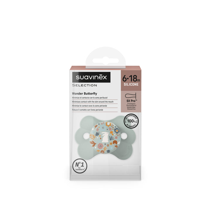 Suavinex Wonderland Butterfly SX Pro Soother 6-18 Months - Liberty Blue Turquoise