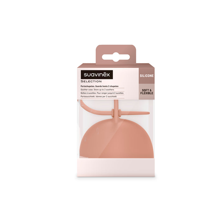 Suavinex Silicone Soother Holder Case - Colour Essence Brick Red