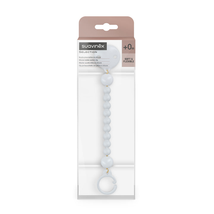 Suavinex Colour Essence Silicone Bobble Soother Clip - Ballad Blue