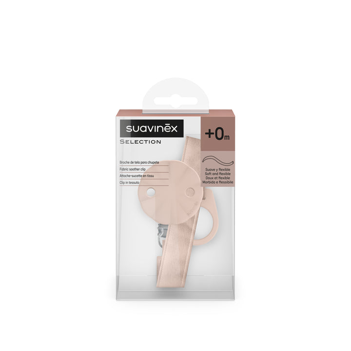 Suavinex Wonderland Soother Clip With Ribbon - Pink