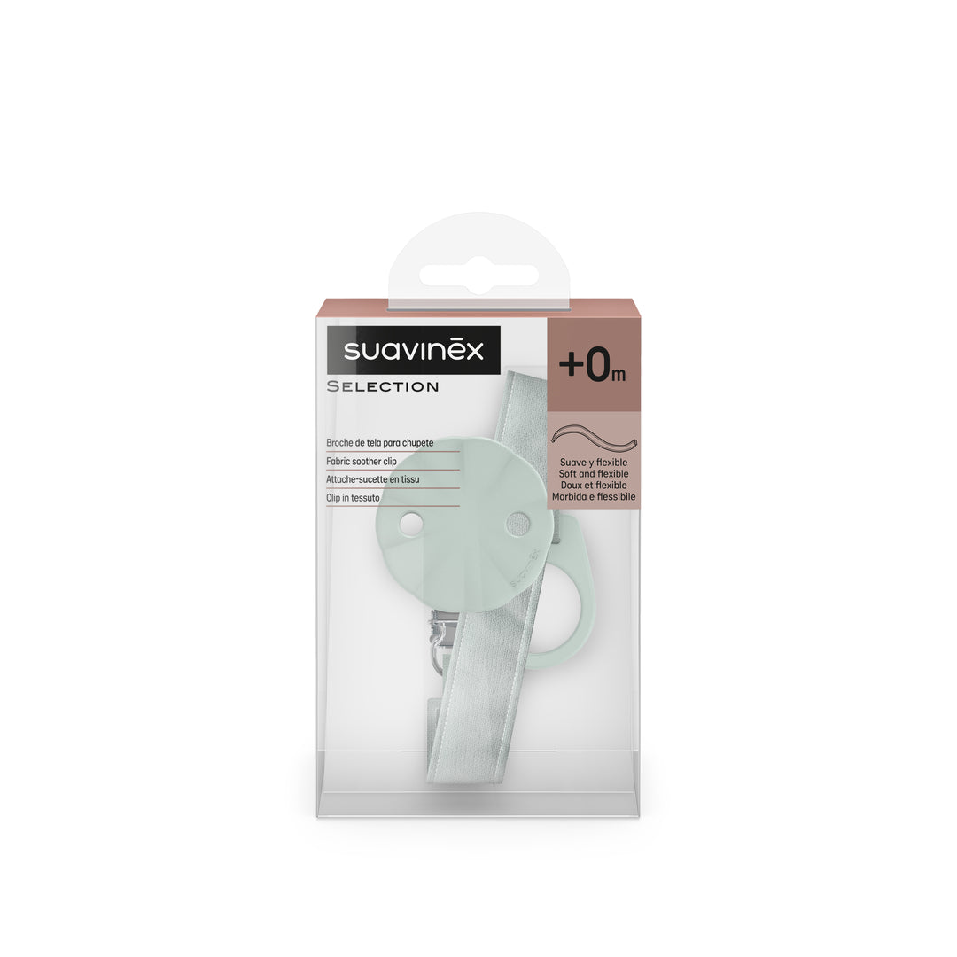 Suavinex Wonderland Soother Clip With Ribbon - Blue Turquoise