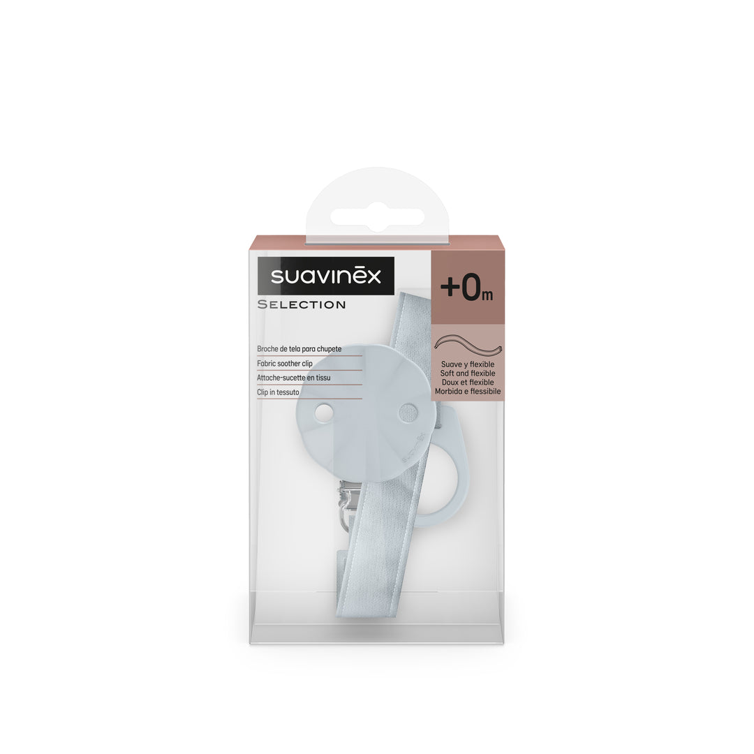 Suavinex Wonderland Soother Clip With Ribbon - Blue