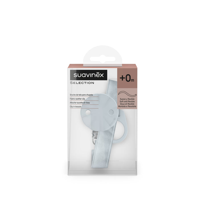 Suavinex Wonderland Soother Clip With Ribbon - Blue