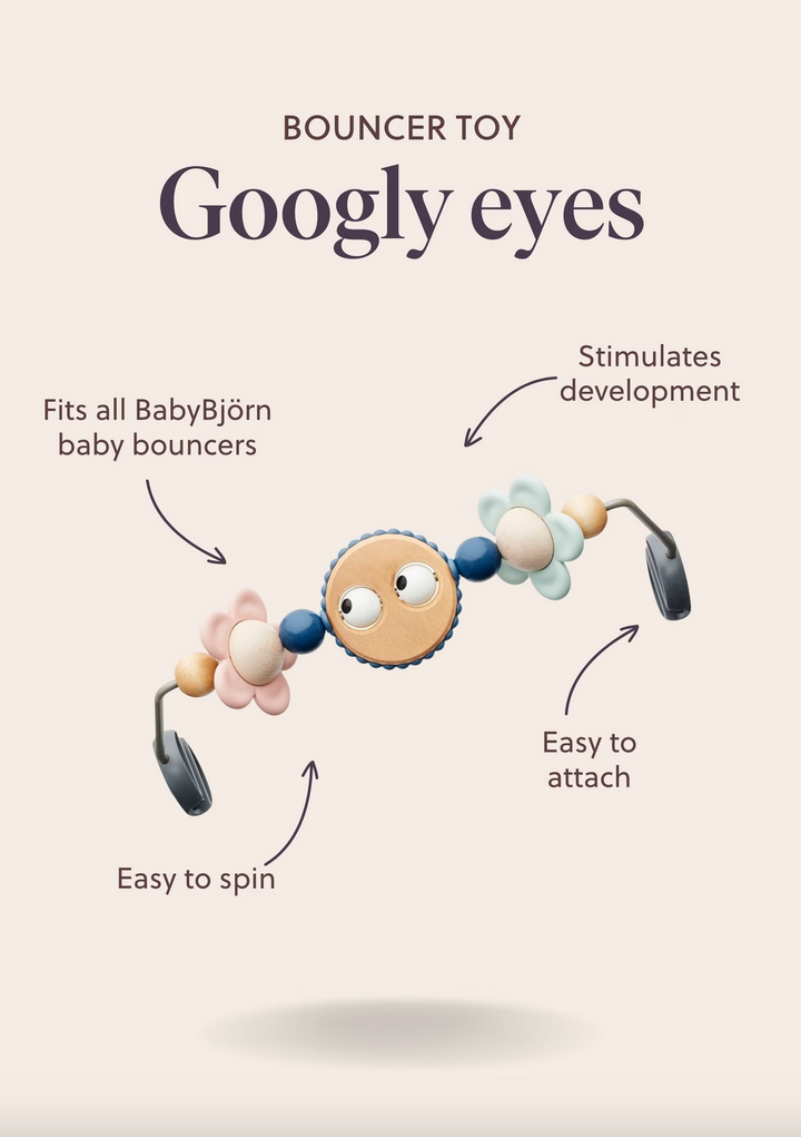 Babybjorn Toy for Bouncer Googly eyes - Black & white