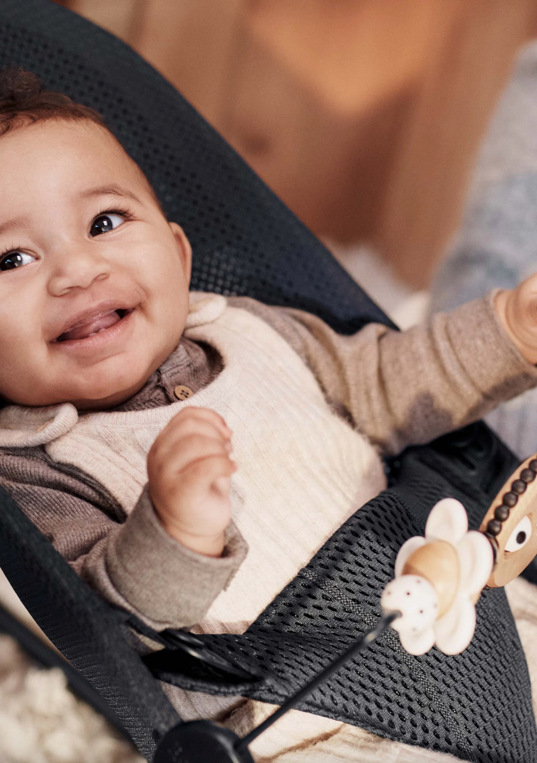 Babybjorn Toy for Bouncer Googly eyes - Black & white