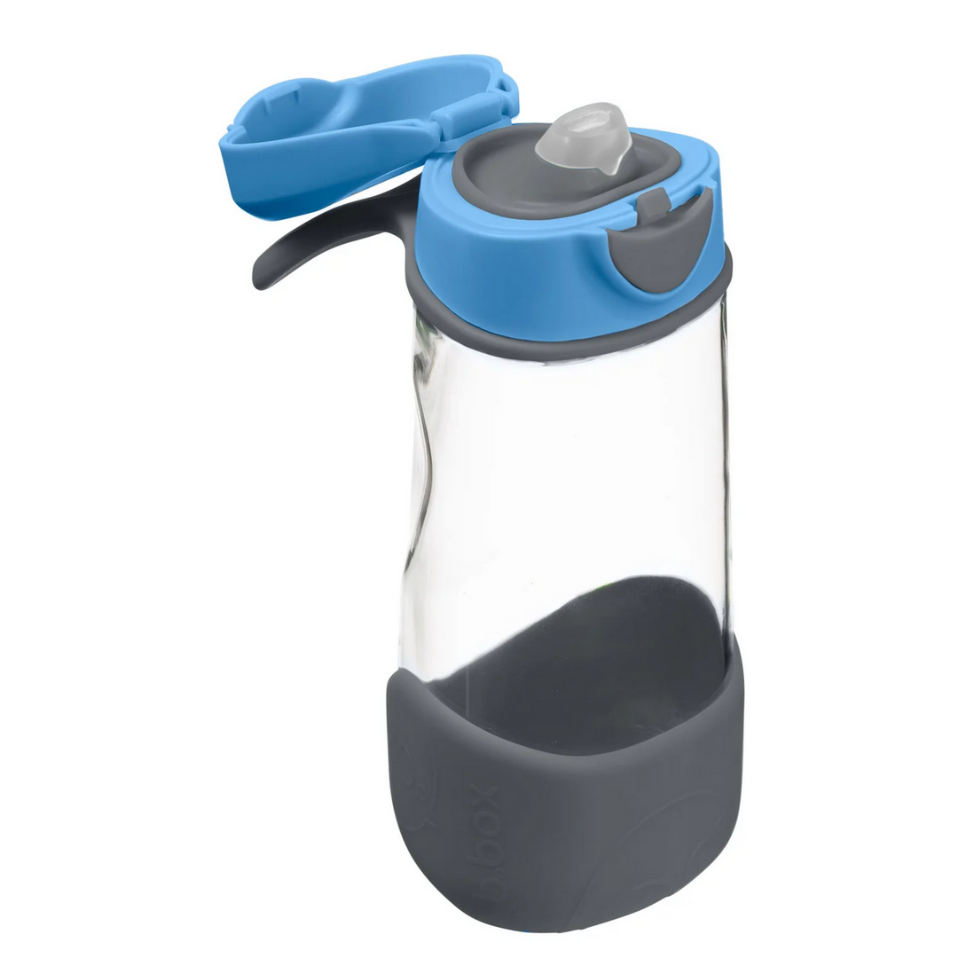 B.box SPORT SPOUT  BOTTLE 450ML - Blue Slate