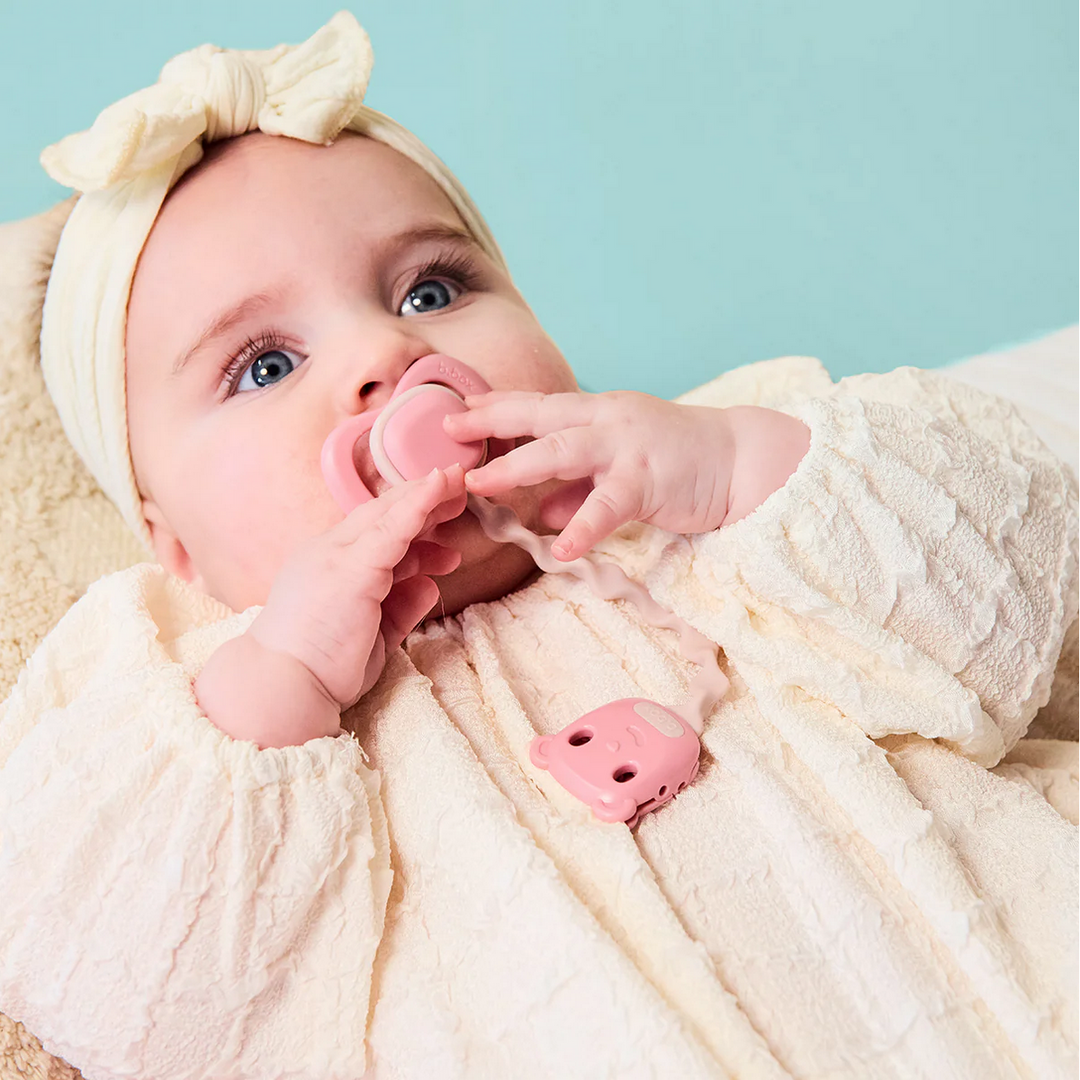 B.BOX Soother Clip - blush + vanilla