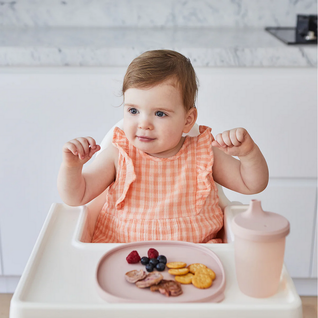 B.box Silicone Plate + Lid - Blush