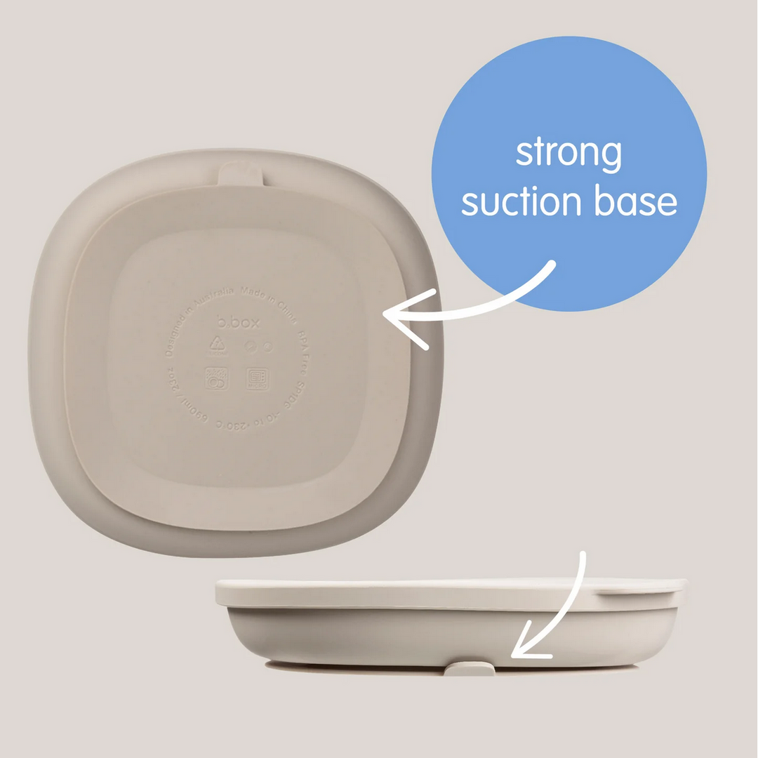 B.box Silicone Plate + Lid - latte