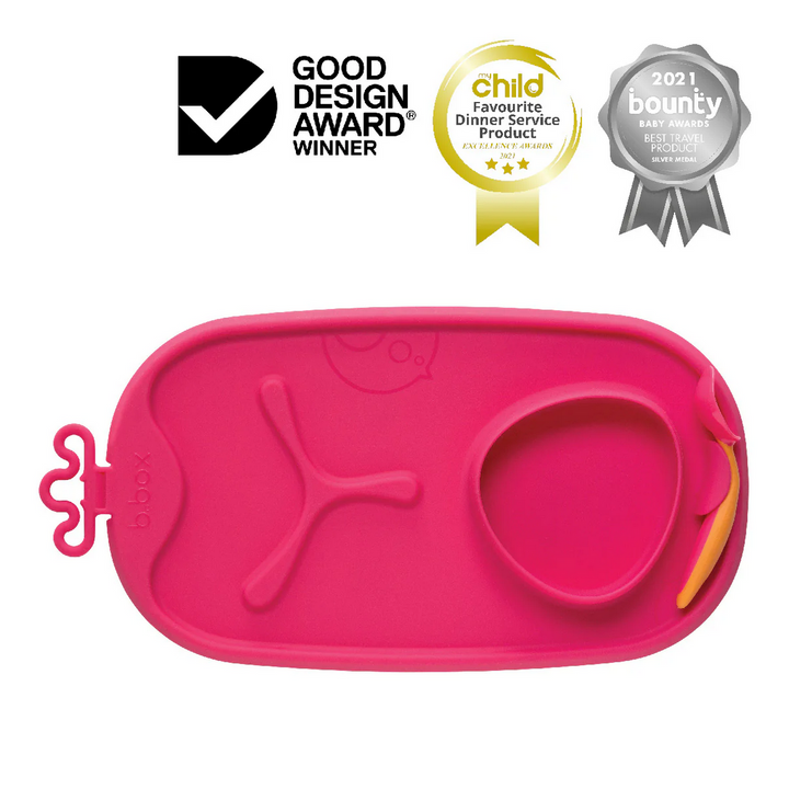 B.Box roll + go mealtime mat - strawberry shake