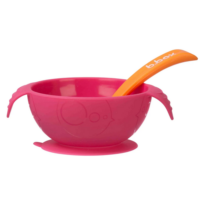 B.Box Silicone Bowl + Spoon - Strawberry Shake