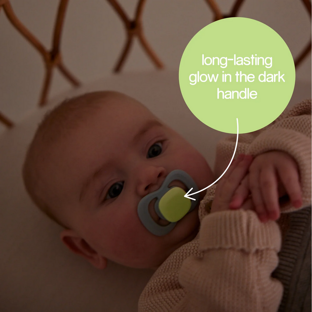 B.box Pacifier Silicone Glow Two Pack - Assorted