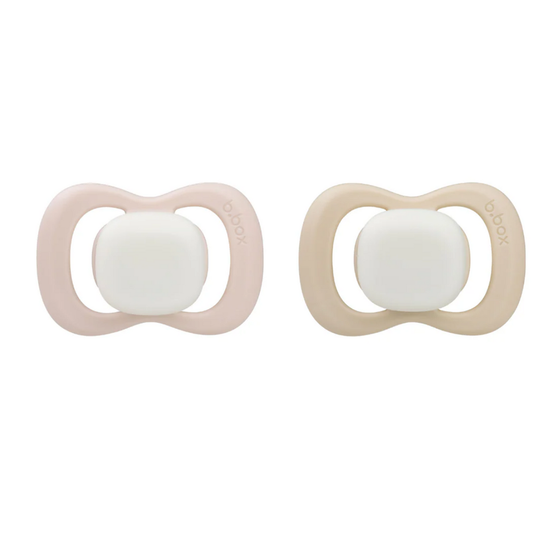B.box Pacifier Silicone Glow Two Pack - Assorted
