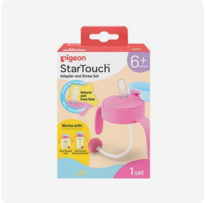 Pigeon StarTouch™ Adapter & Straw Set - Bubblegum Pop