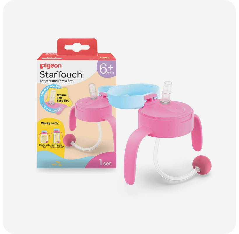 Pigeon StarTouch™ Adapter & Straw Set - Bubblegum Pop