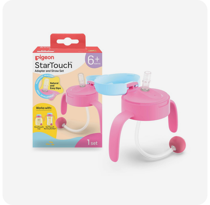Pigeon StarTouch™ Adapter & Straw Set - Bubblegum Pop