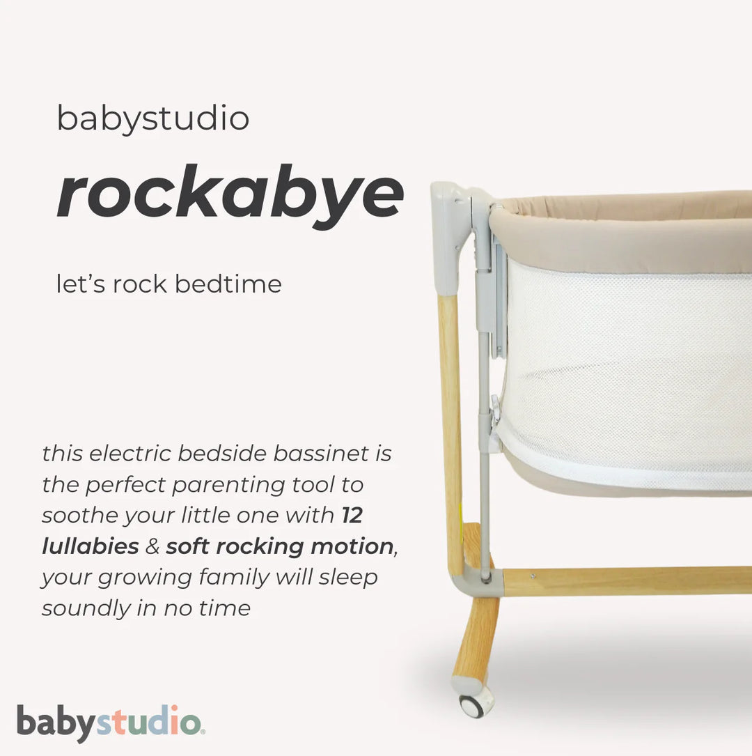 Baby Studio Rockabye V2 - The Soothing Bassinet (mattress included) NEW