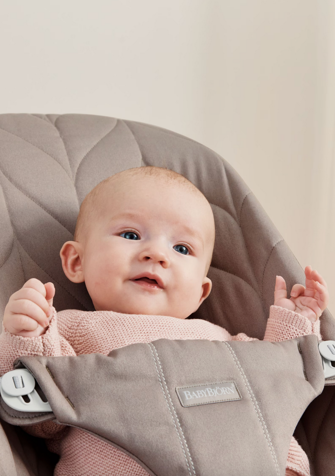 BabyBjorn Bouncer Bliss - Woven, Petal quilt, Sand gray