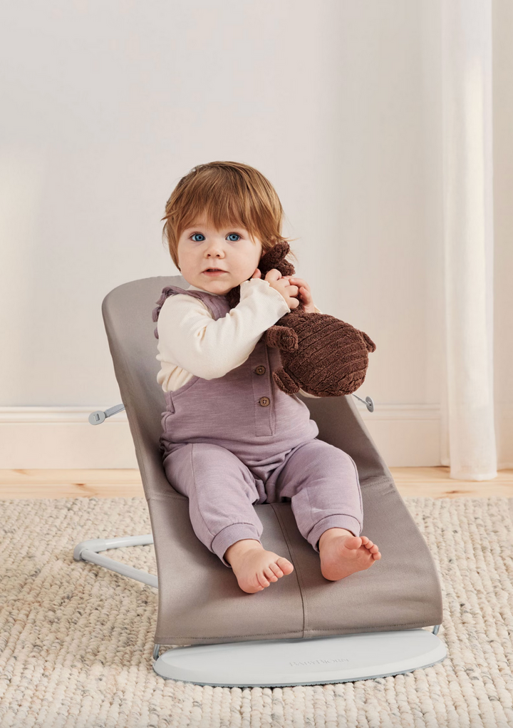 BabyBjorn Bouncer Bliss - Woven, Petal quilt, Sand gray