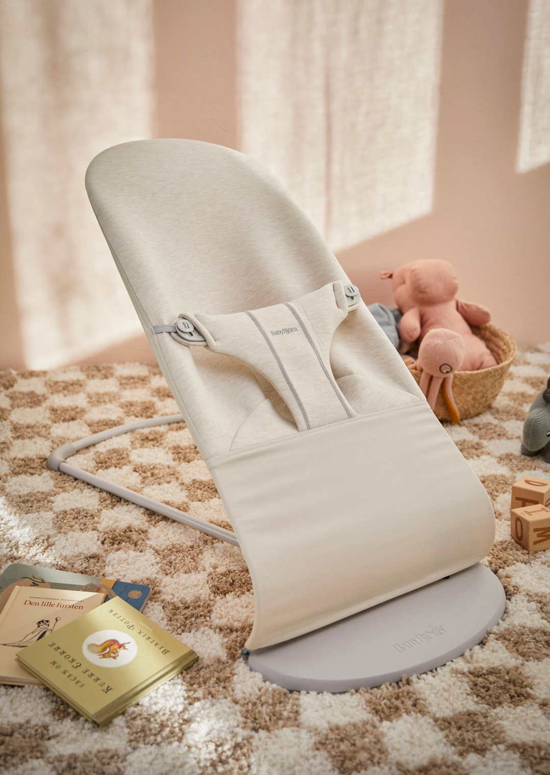 BabyBjorn Bouncer Bliss - 3D jersey, Light beige