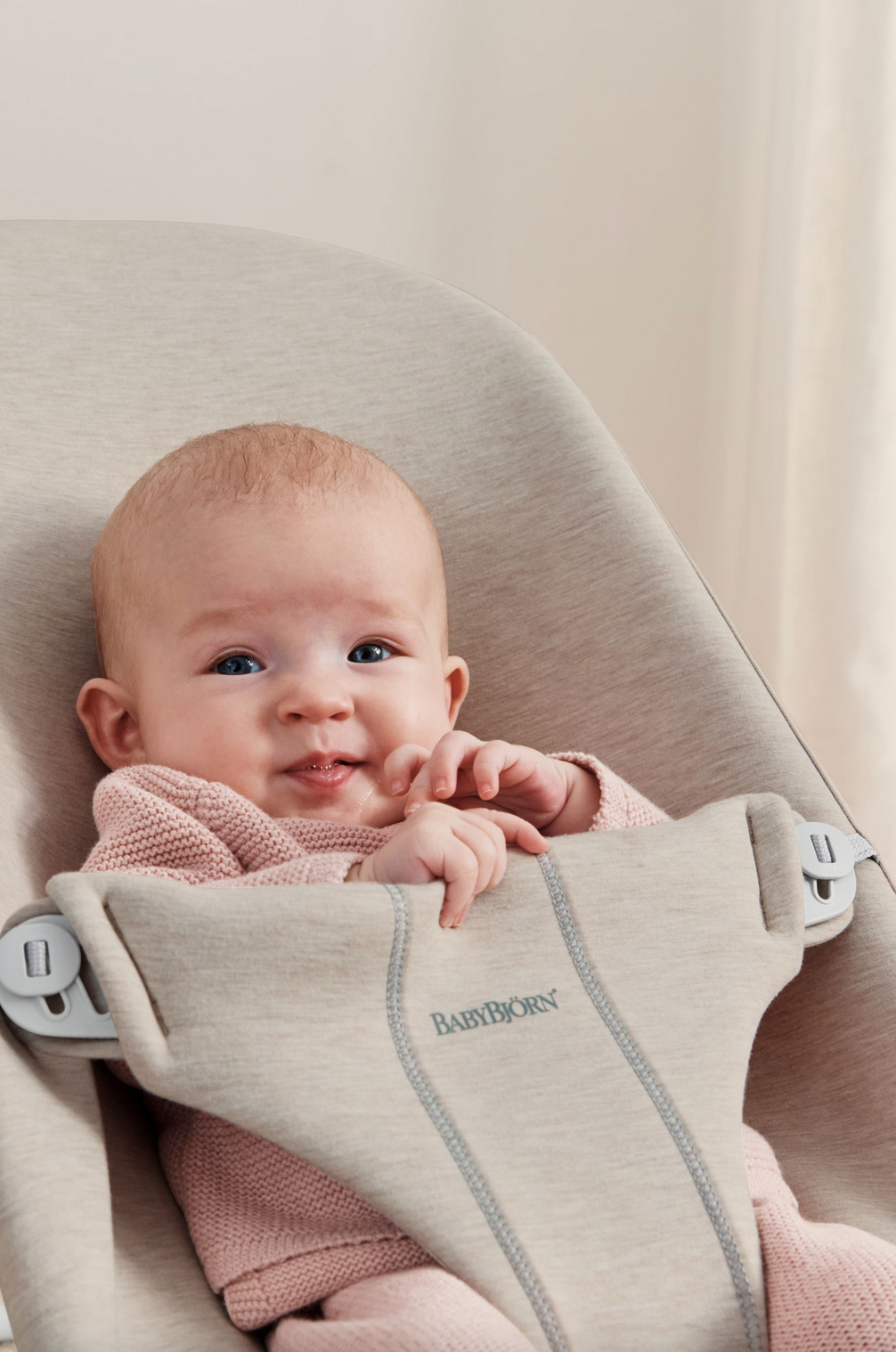 BabyBjorn Bouncer Bliss - 3D jersey, Light beige
