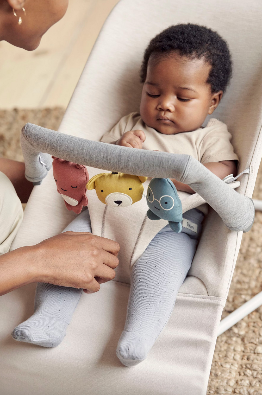 BabyBjorn Bouncer Bliss - 3D jersey, Light beige
