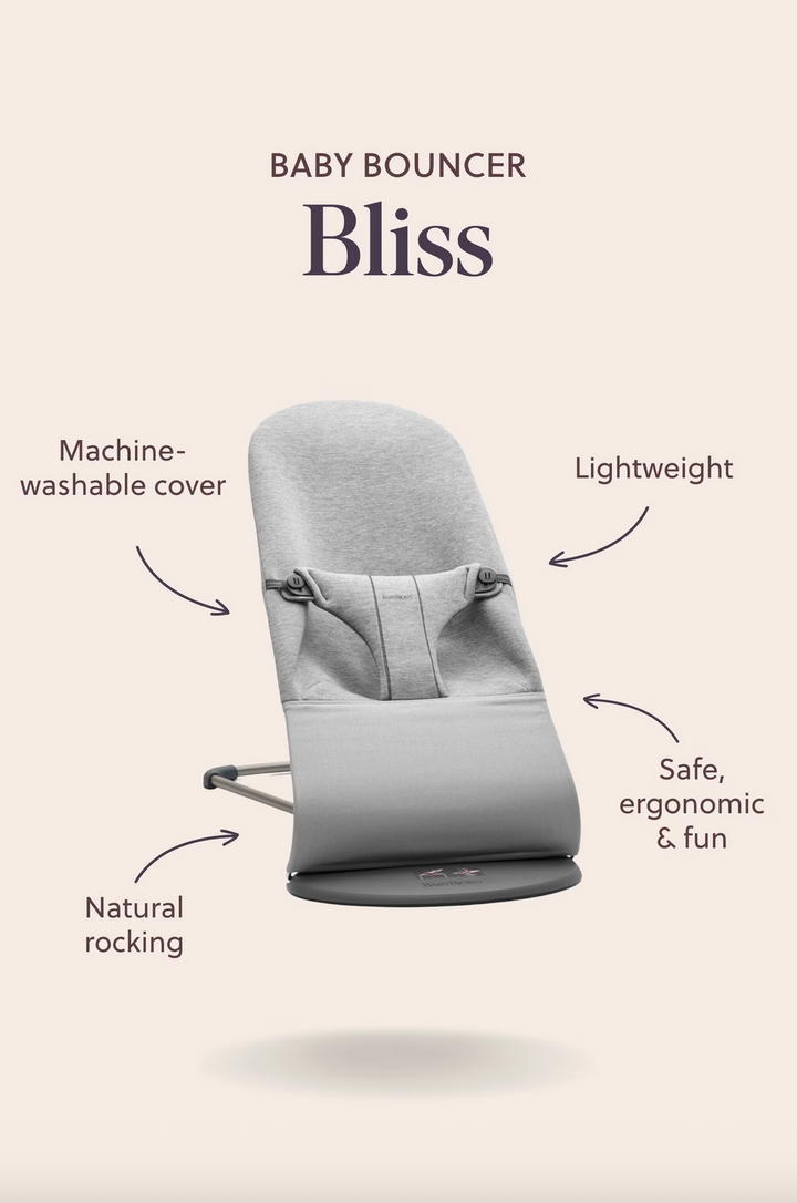 BabyBjorn Bouncer Bliss - 3D jersey, Light beige