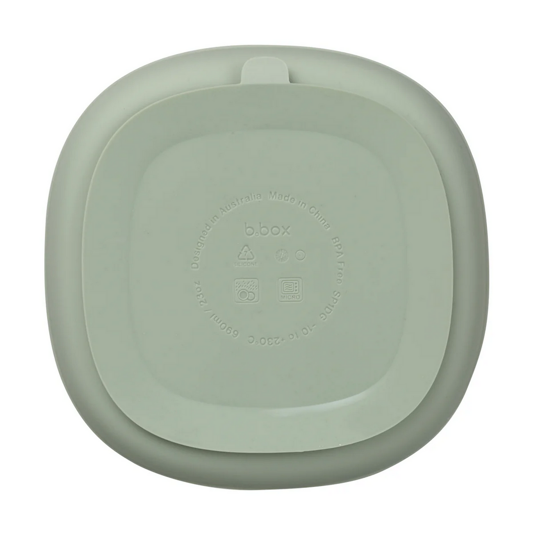 B.box Silicone Plate + Lid - Sage