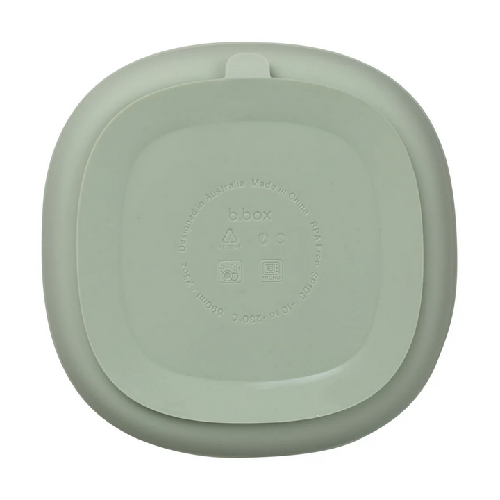 B.box Silicone Plate + Lid - Sage