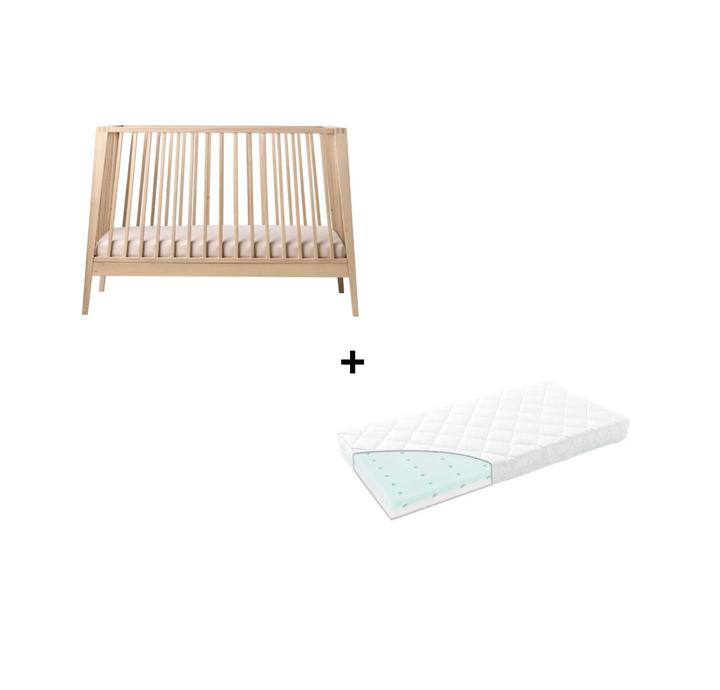 Leander Linea Cot + Mattress 120 x 60 (Townsville Ex-Display)