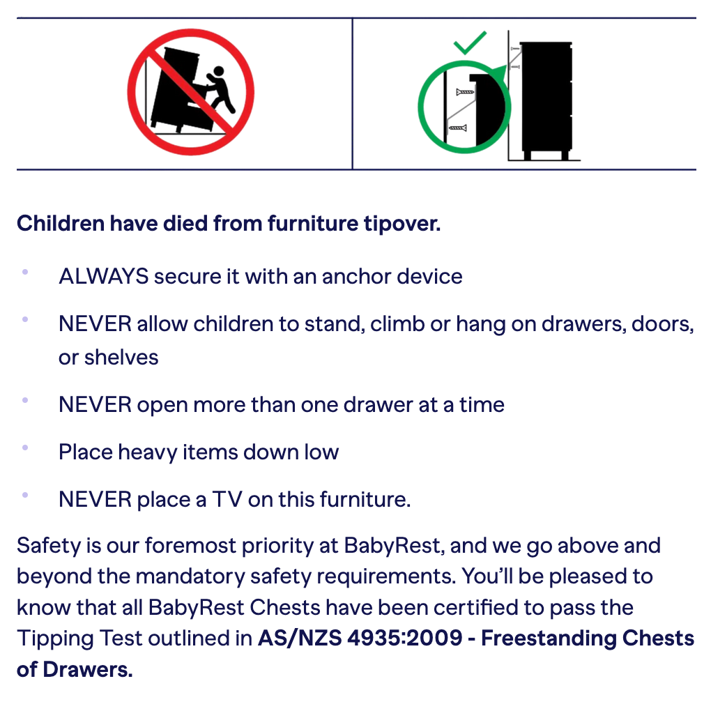 BabyRest Juno Cot & Chest Nursery Package - Ash