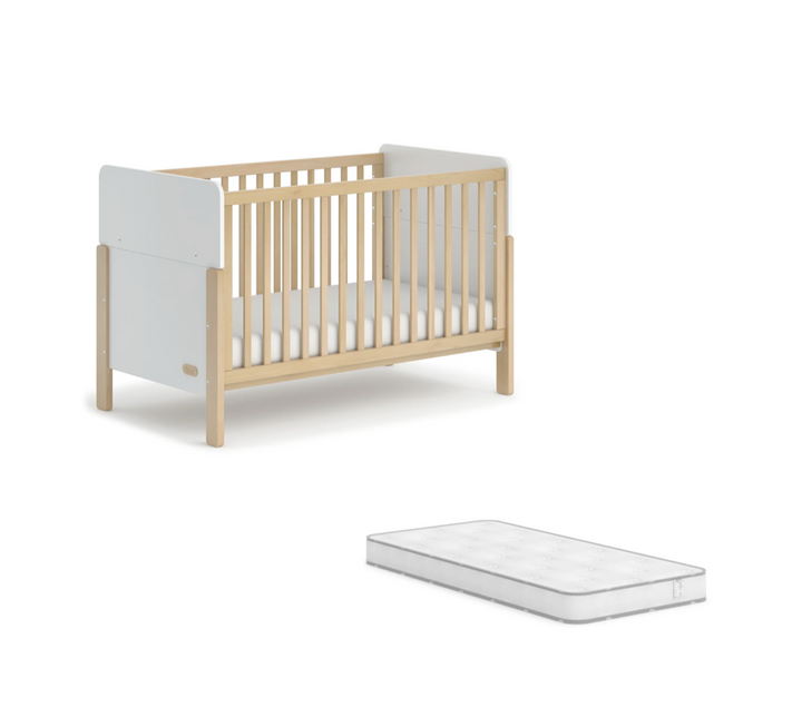 Boori Corindi Baby Cot - Barley and Almond + Boori Pocket Spring Mattress