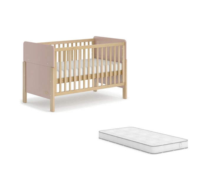 Boori Corindi Baby Cot - Cherry and Almond + Boori Pocket Spring Mattress