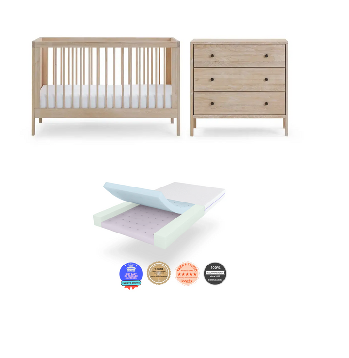 BabyRest Grove Cot + Chest + Ducore Mattress