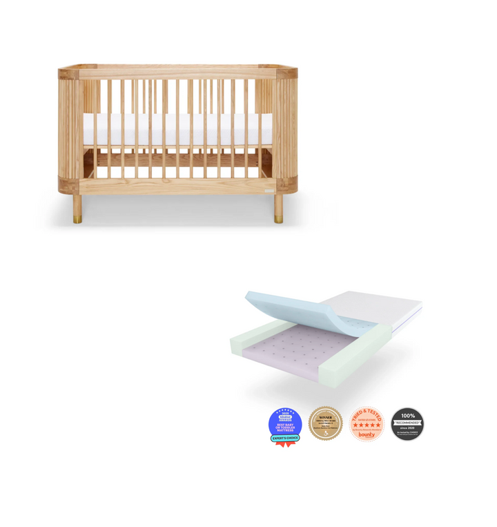 Babyrest Juno Cot Ash + Duo core mattress