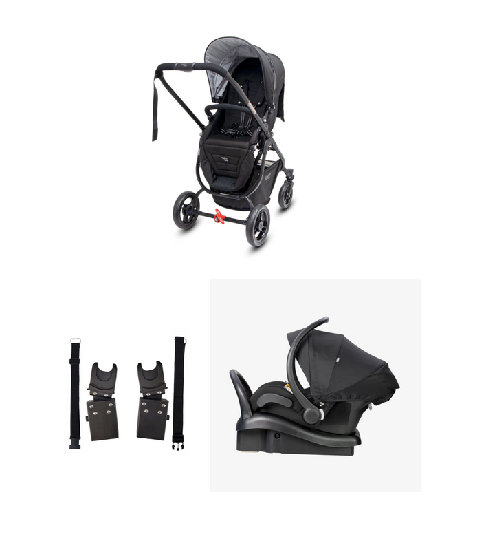 Valco Baby Snap Ultra Coal Black (N9688) + Mother's Choice Baby Capsule-Black(20259) + Capsule Adaptor