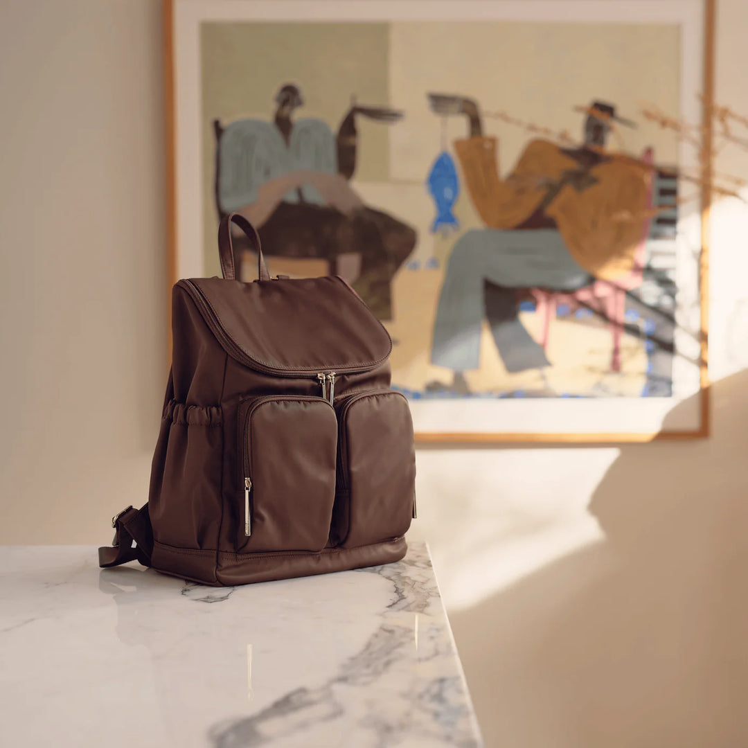 OiOi Signature Nappy Backpack - Chocolate Nylon