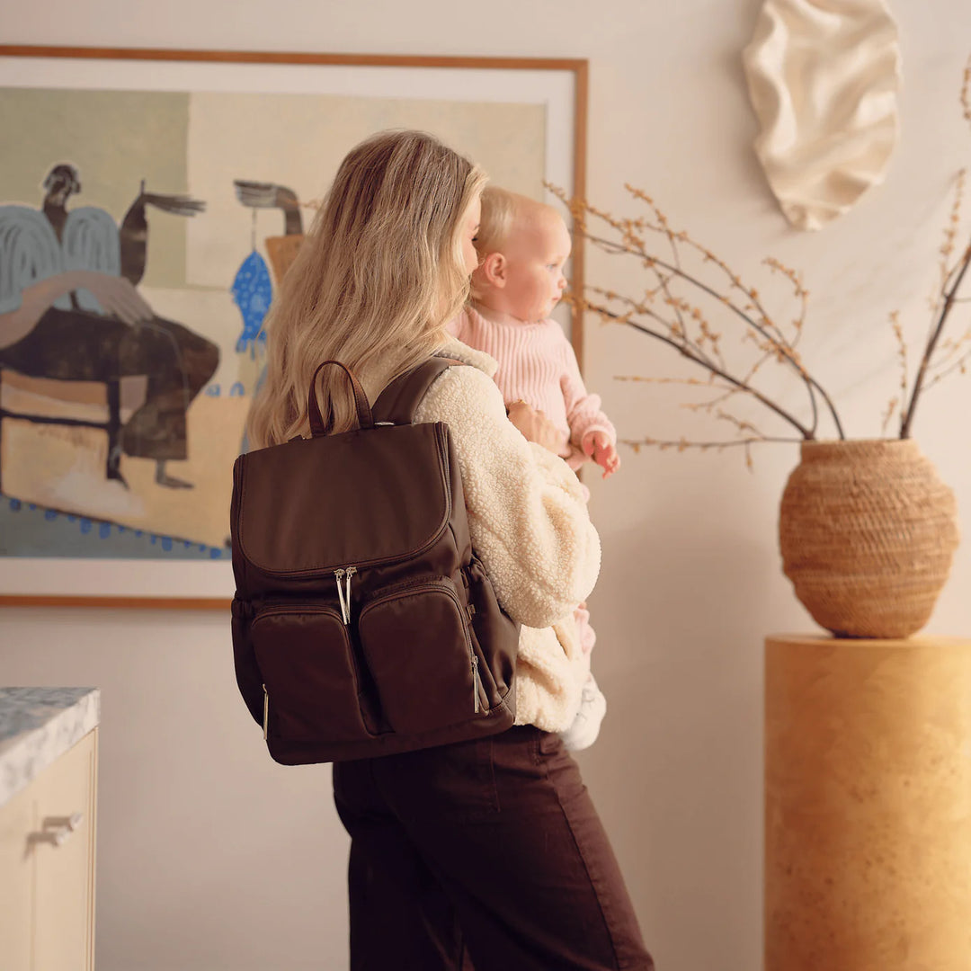 OiOi Signature Nappy Backpack - Chocolate Nylon