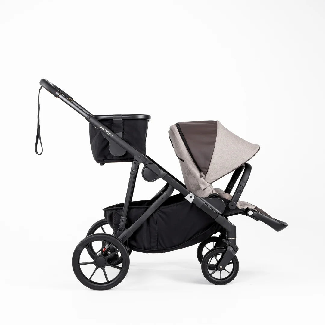 Bambini LISBON Single-to-Double Pram - SOFIA Mocha Single Seat Bundle