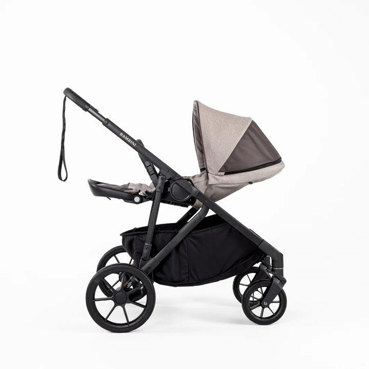 Bambini LISBON Single-to-Double Pram - SOFIA Mocha Single Seat Bundle