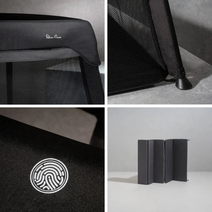 Silver Cross Slumber 3-in-1 Travel Cot - Carbon